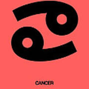Cancer Zodiac Sign Black Poster