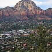 Capitol Butte Over Town Poster