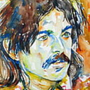 Captain Beefheart Watercolor Portrait.4 Poster