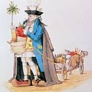 Caricature Of Man Preserving Himself From Cholera Poster