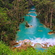 Cascading Waterfalls, Chiapas, Mexico Poster