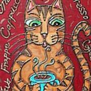 Cat Cafe Au Lait Poster