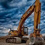 Cat Excavator Poster