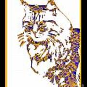 Cat Gold Poster