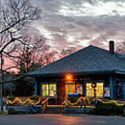 Cataumet Post Office Dressed For The Holidays Poster