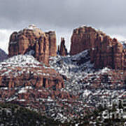 Cathedral Rock In Winter Arizona Poster