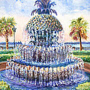 Charleston's Pineapple Fountain Poster