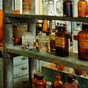 Chemist - Bottles Of Chemicals Tall And Short Poster