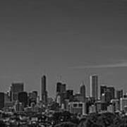 Chicago Illinois Skyline Black And White Poster