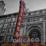 Chicago Theater Marquee Poster
