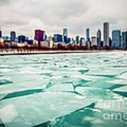 Chicago Winter Skyline Poster