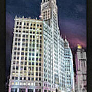 Chicago Wrigley Building Poster Poster