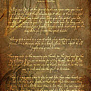 Chief Tecumseh Poem Poster