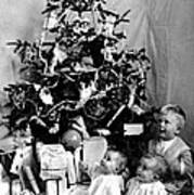 Children With Christmas Tree 1908 Poster