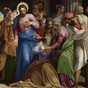 Christ Addressing A Kneeling Woman Poster