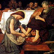 Christ Washing Peter's Feet Poster
