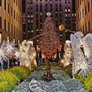 Christmas Eve At Rockefeller Center Poster