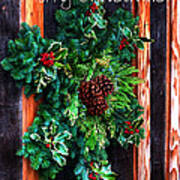 Christmas Wreath Text 20474 Poster