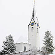 Church In Winter Poster