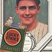 Cigarette Lucky Strike Baseball Poster Poster