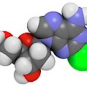 Cladribine Cancer Drug Molecule Poster