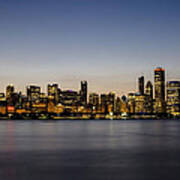 Classic Chicago Skyline At Dusk Poster