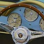 Classic Porsche Karmann Ghia Steering Wheel Poster