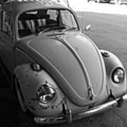 Classic Volkswagon Bug Dsc1201 Black And White Poster