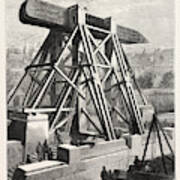 Cleopatras Needle  The Machinery For Placing The Obelisk Poster