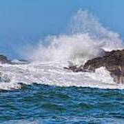 Coastal Pacific Wave Surge Poster