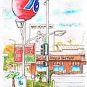 The Coffee Bean And 76 Gas Station In Westwood, California Poster