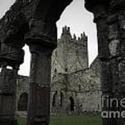 Colonnade And Tower Of Jerpoint Abbey Poster