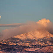 Colorado Rocky Mountain Full Moon Set Poster