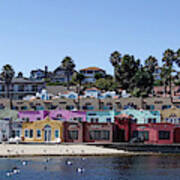 Colorful Buildings And Beach Poster