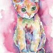 Colorful Kitten Poster