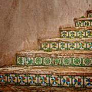 Colorful Tile Steps In San Antonio Poster