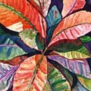 Colorful Tropical Leaves 1 Poster