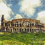 Colosseum Pencil Poster