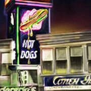 Coney Island Hot Dog Poster