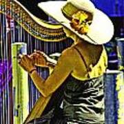 Coos Bay Harp Lady Poster
