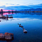 Coot Lake Boulder Flatiron Early Morning View Poster