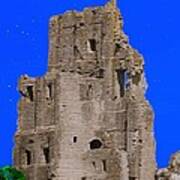 Corfe Castle Ruins Poster