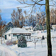 Country Club In Winter Poster