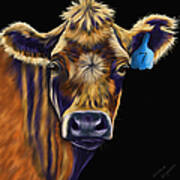 Cow Art - Lucky Number Seven Poster