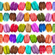 Crazy French Colorful Macarons Poster