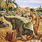 Cretaceous Period Landscape Poster