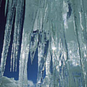 Crevasse Icicles Chongtar Karakoram Poster