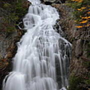 Crystal Cascade In Autumn Poster