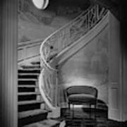 Curving Staircase In The Home Of  W. E. Sheppard Poster