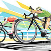 Cycling Sprint Poster Print Finish Line Poster